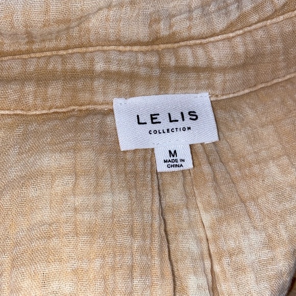 Le Lis tan top size small cotton fabric - Picture 4 of 6